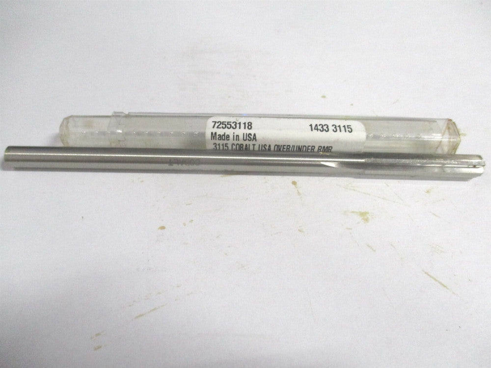 (1433-0.3115) 0.3115 x 1-1/2" x 6" 6-Flute Straight Shank Cobalt Chucking Reamer