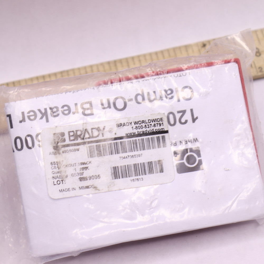 Brady No Hole Clamp-On Circuit Breaker Lock-Out 480/600 Volt Y67613