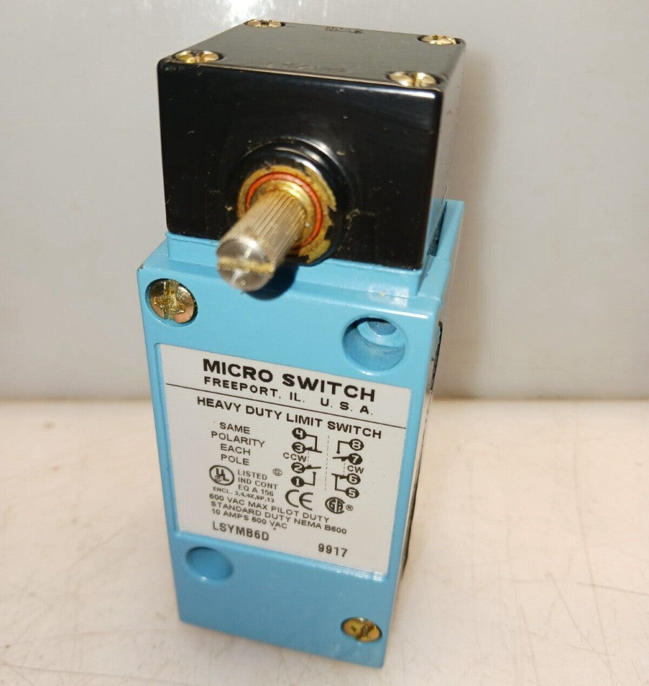 NEW HONEYWELL MICRO SWITCH LSYMB6D LIMIT SWITCH 600 VAC NNB