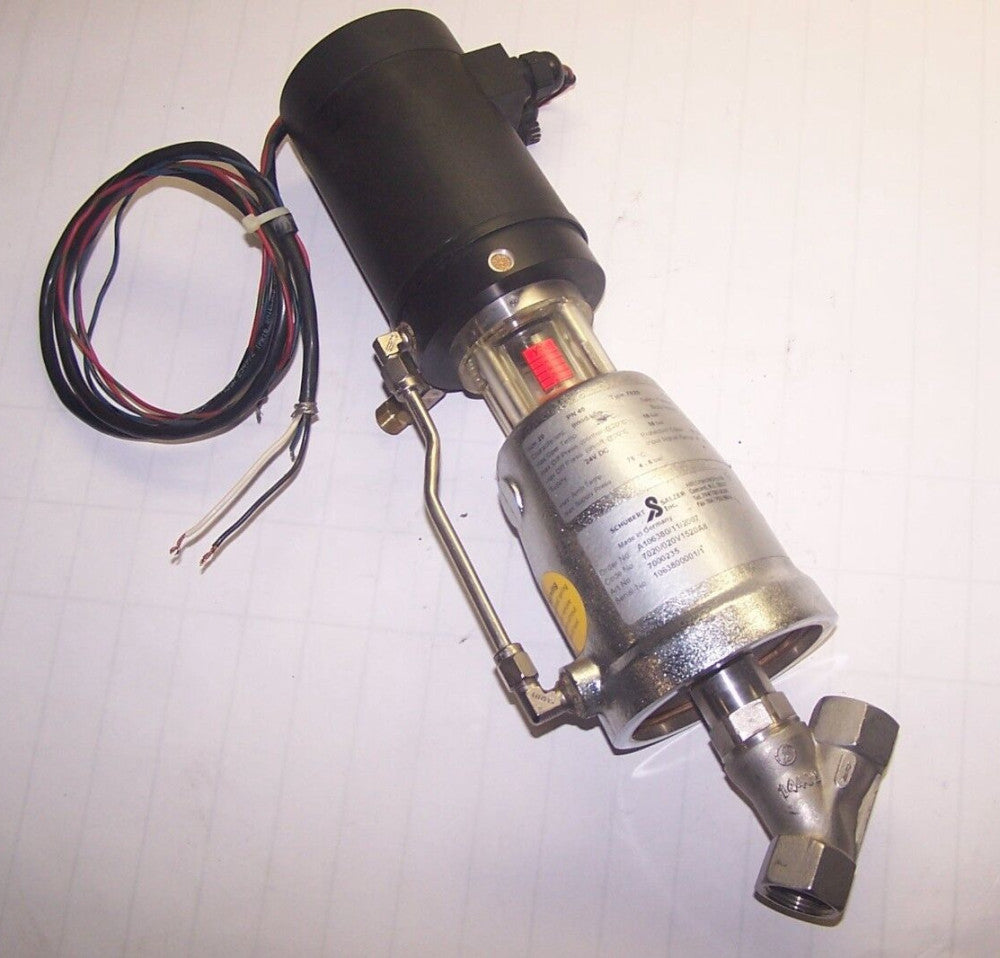 SCHUBERT & SALZER ANGLED VALVE WITH 8048 DIGITAL VALVE POSITIONER PN40 7020