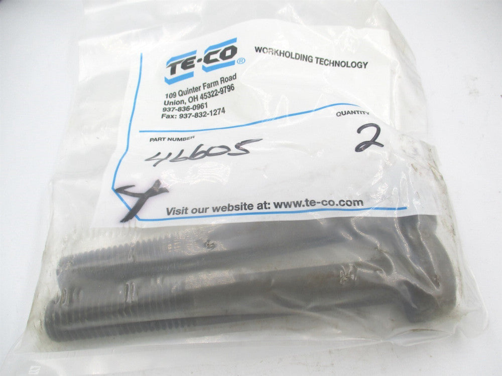 TE-CO (46605) 3/4" x 2" x 4" OAL High Speed Steel Black Oxide T-Bolt - Pack of 2
