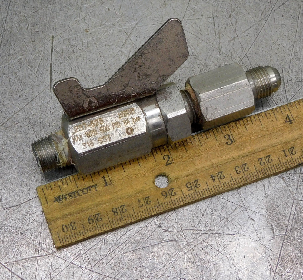 Graco 237-528 316 SST Low Pressure Ball Valve 500 PSI 34 Bar 1/4" NPT