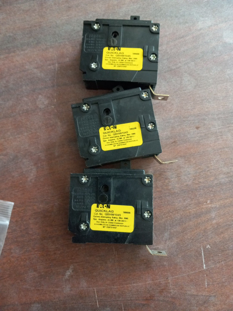 3 Eaton USD QBHW1045 Miniature Circuit Breakers (MCBs) QB 1P 45A 240V
