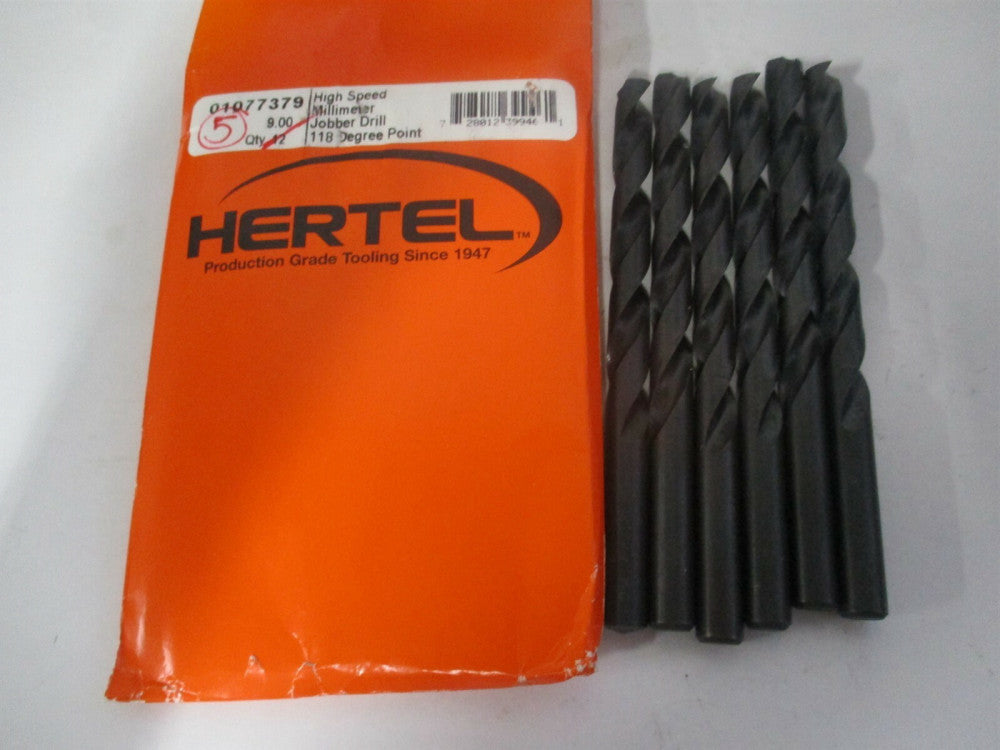 (301 9.00) 9mm x 124mm OAL 118° High Speed Steel Jobber Drill - Pack of 6