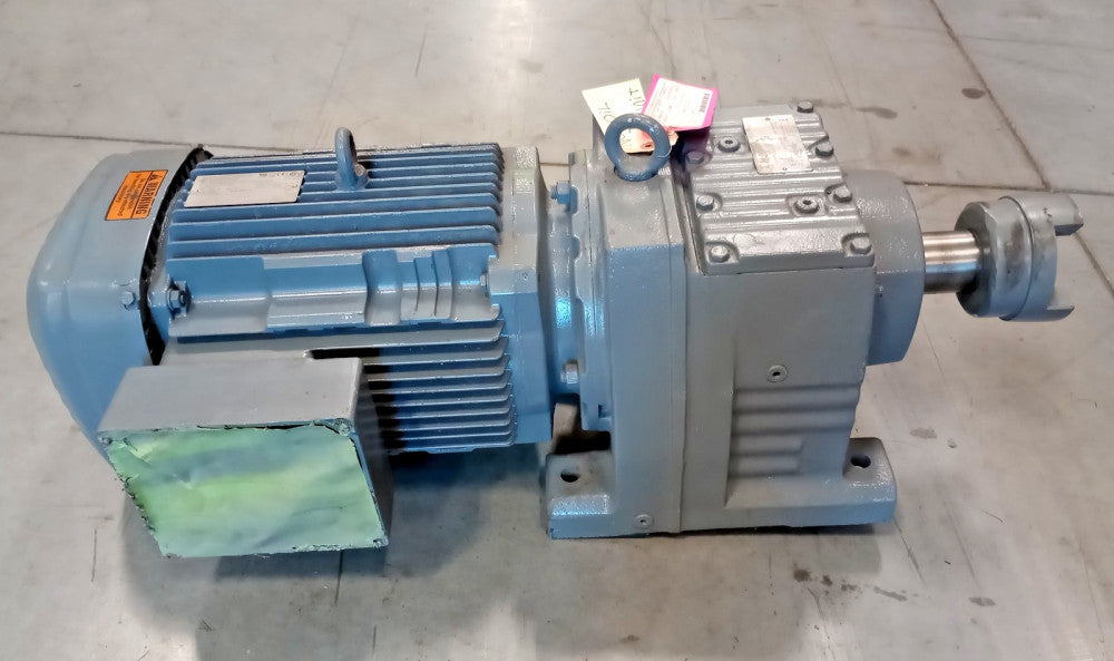 SEW Eurodrive R87-DRN132M4/DH-5.30 Used Gear Motor 3ph 10hp 1774/335 ratio 5.30