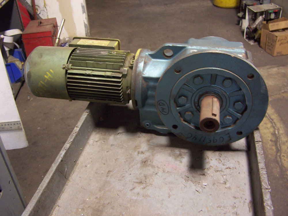 SEW EURODRIVE GEAR MOTOR W/ BRAKE 9 RPM OUTPUT KF67DT80N6BNS03HR
