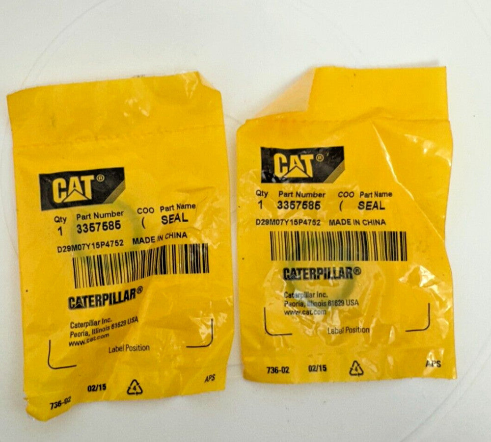 2pc Caterpillar CAT 3357585 O Ring Seal OEM