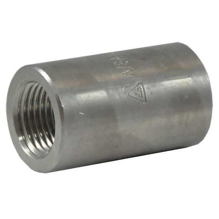 Zoro Select 2Ua81 1/2" X 1/4" Fnpt 304 Ss Reducing Coupling