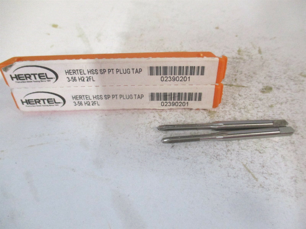 (K008070AS) #3-56 UNF 2B Bright Finish HSS 2 Flute Spiral Point Tap - Qty 2