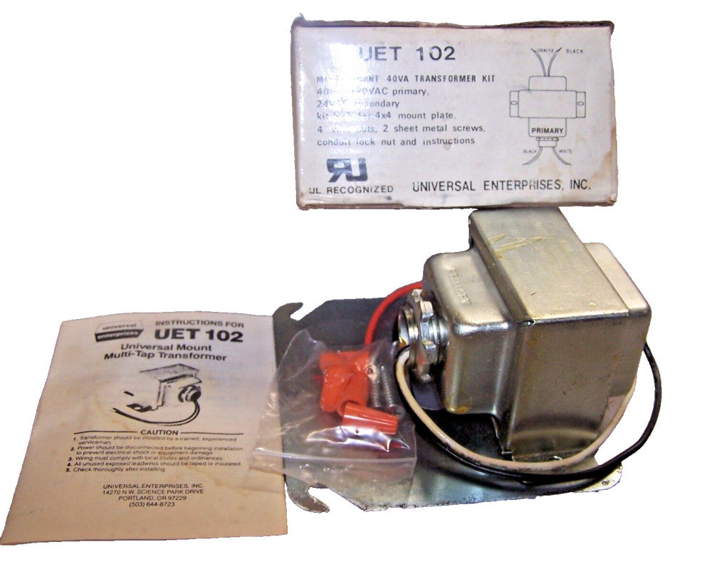 NEW UNIVERSAL ENTERPRISES MULTI-TAP TRANSFORMER 120 PRIMARY 24 VAC SEC UET-102