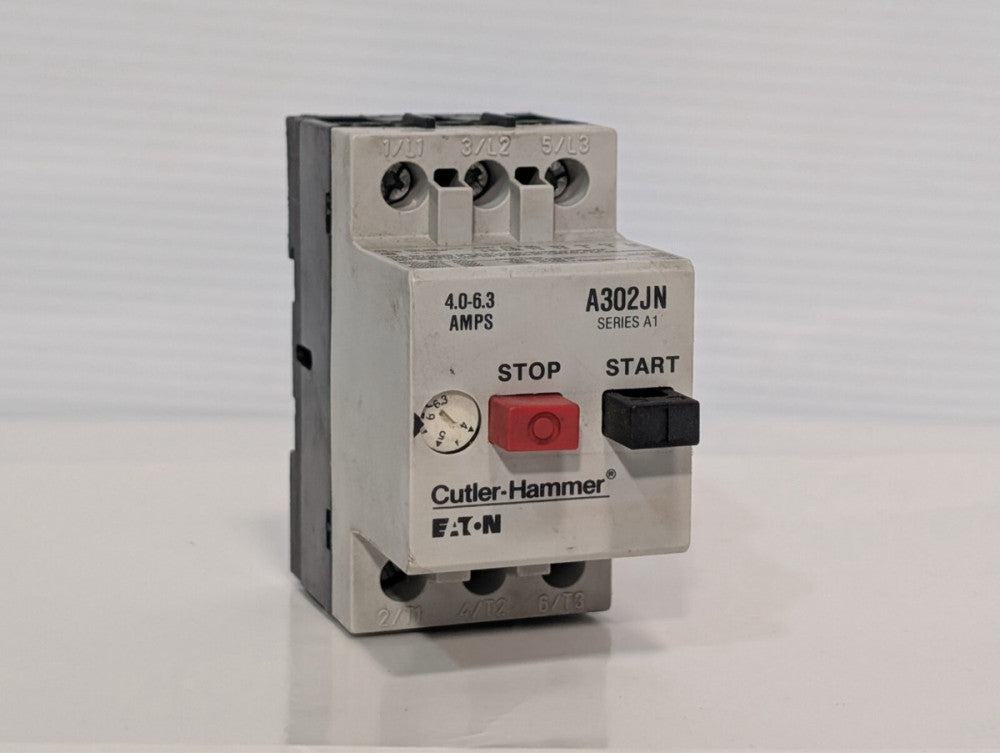 Eaton Cutler-Hammer A302JN Motor Starter Protector, Ser. A, 4.0-6.3A, 600VAC