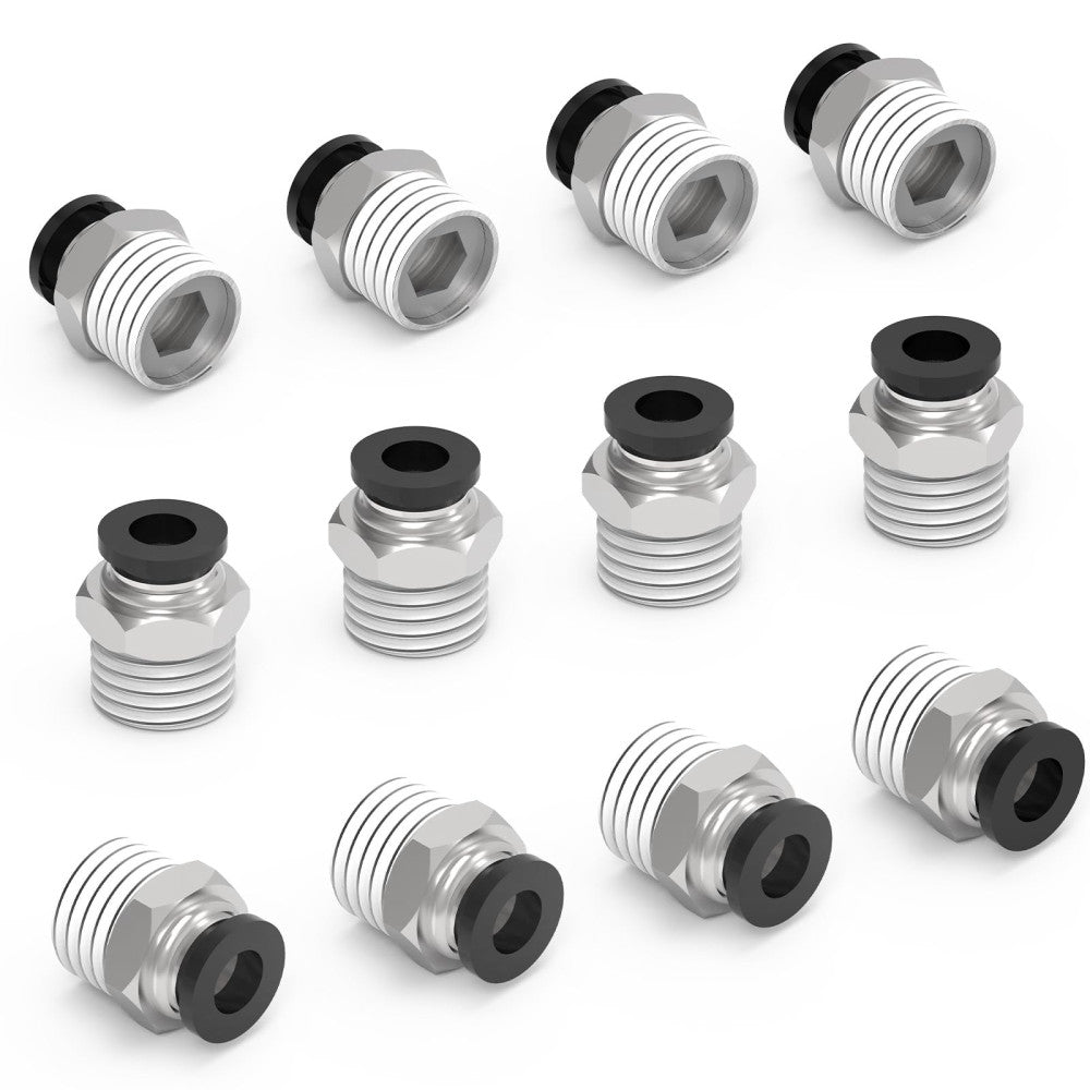 12 Pack Straight Push to Connect Fittings 1/2-inch Tube OD x 1/2-inch NPT Male