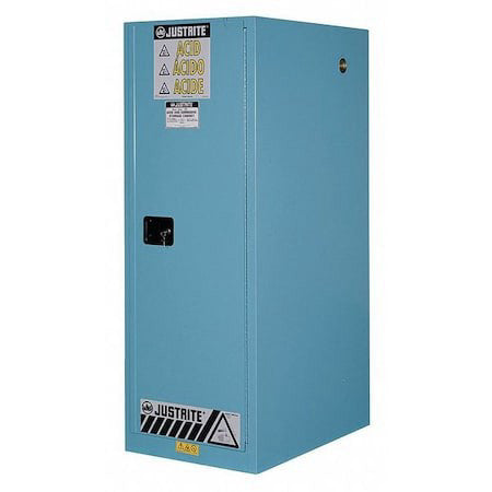 Justrite 895402 Hazardous Material Storage Cabinet, 54 Gal, 3 Shelves, Steel,