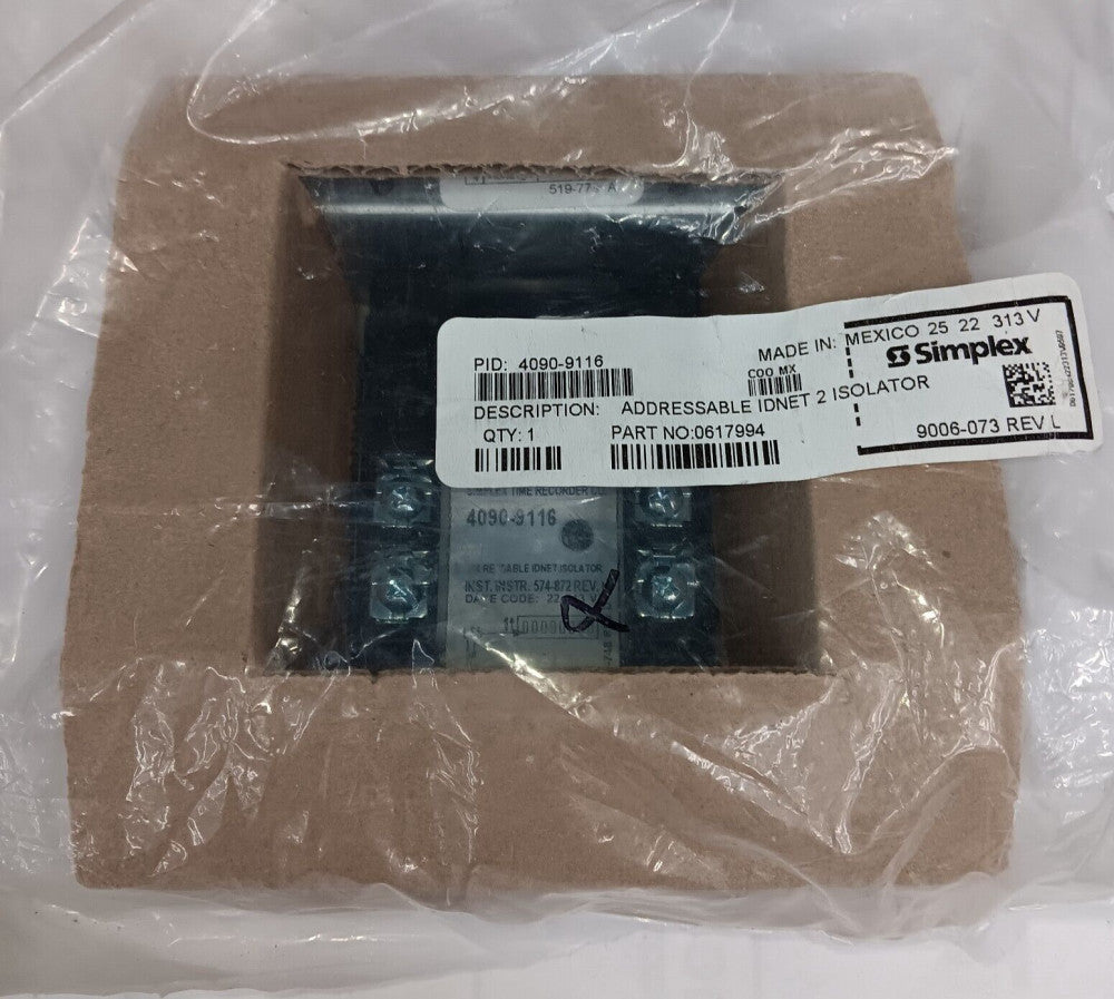 NEW SIMPLEX 4090-9116 ADDRESSABLE IDNET 2 ISOLATOR 0617994