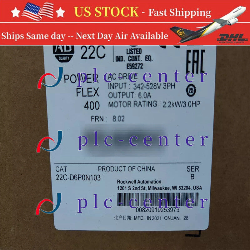 New FACTORY SEAL 22CD6P0N103 400 3HP CAT 22C-D6P0N103 Allen Bradley