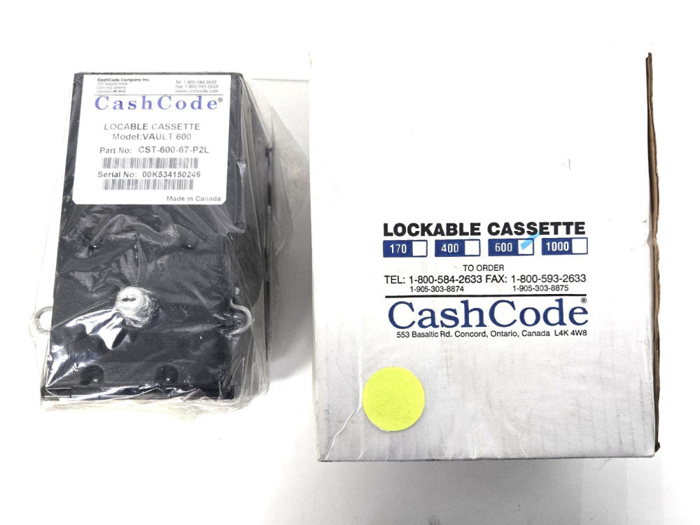 CASHCODE LOCKABLE CASSETE VAULT 600