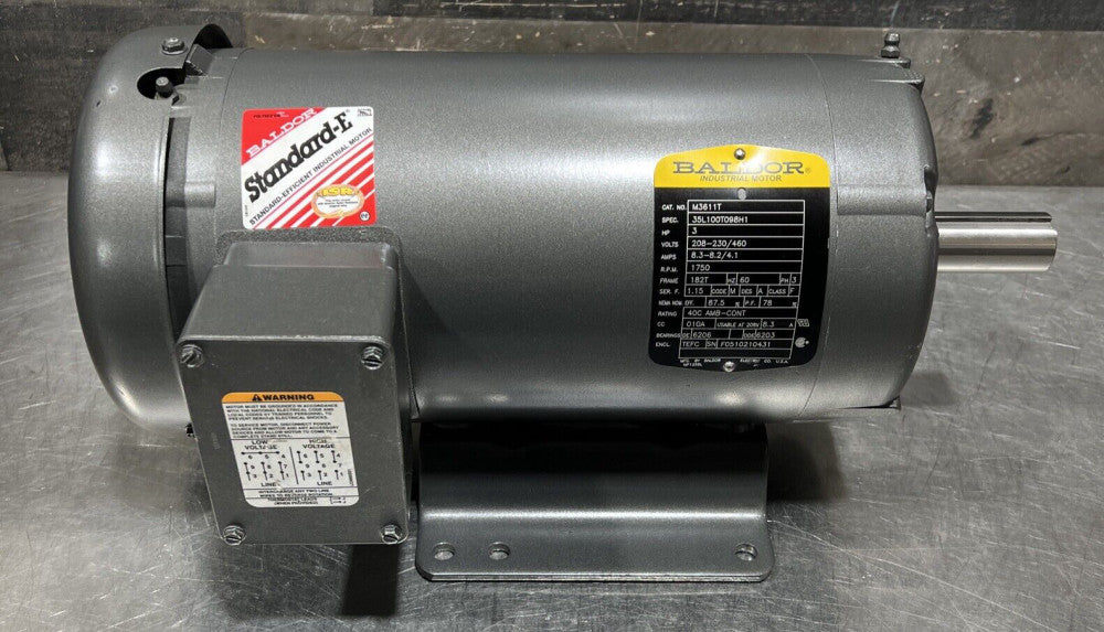 BALDOR ELECTRIC M3611T INDUSTRIAL MOTOR 208-230/460 VOLT, 8.3-8.2/4 AMP, 60 HZ
