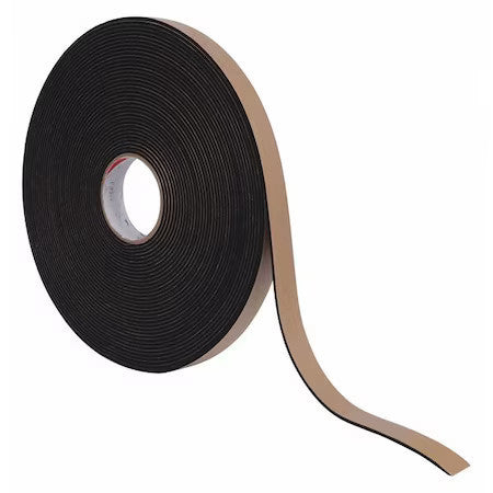 Zoro Select P8175ulrl01.00Xoh Foam Strip, Water-Resistant Closed Cell, 1 In W,