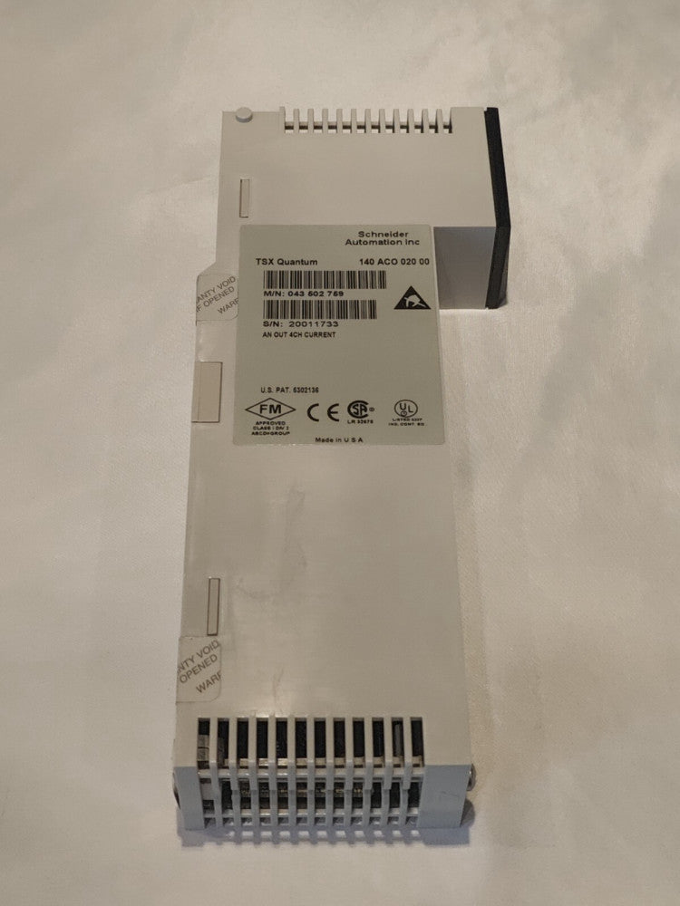 SCHNEIDER TSX QUANTUM 140ACO02000 ANALOG OUTPUT 4 CH CURRENT PLC MODULE