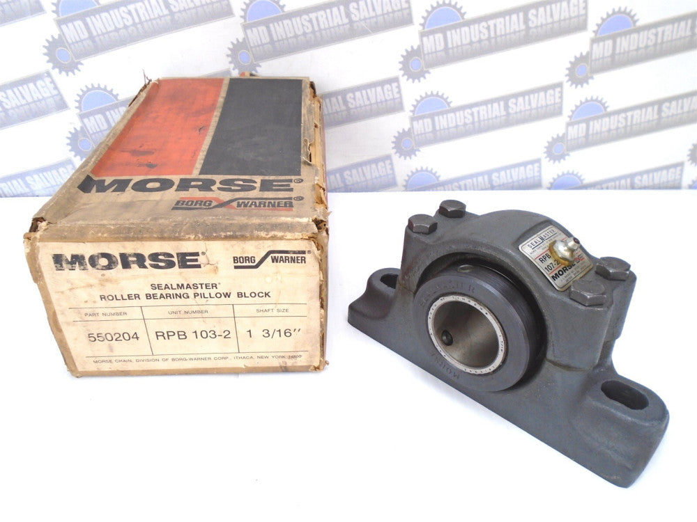 SEALMASTER - RPB103-2 - 1-3/16" (1.188) ROLLER BEARING PILLOW BLOCK - 550204 New