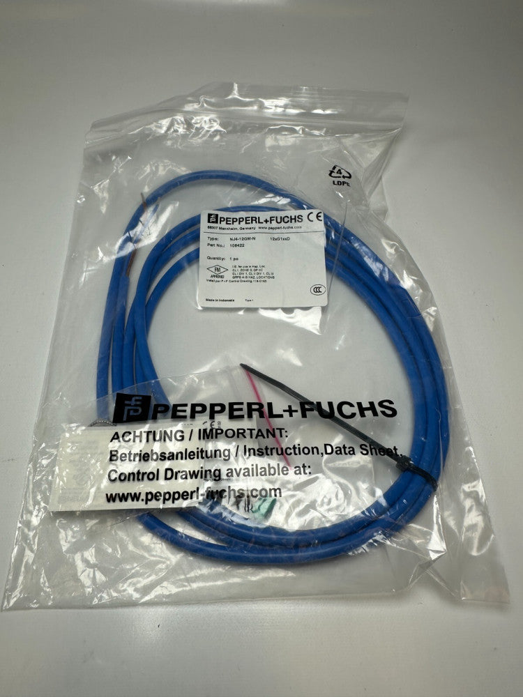 Pepperl & Fuchs NJ4-12GM-N (106422) Proximity Sensor 12mmxG1xxD - New Sealed
