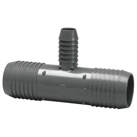Zoro Select 1401-211 Pvc Reducing Tee, Insert, 1 1/2 In X 1 1/2 In X 1 In Pipe