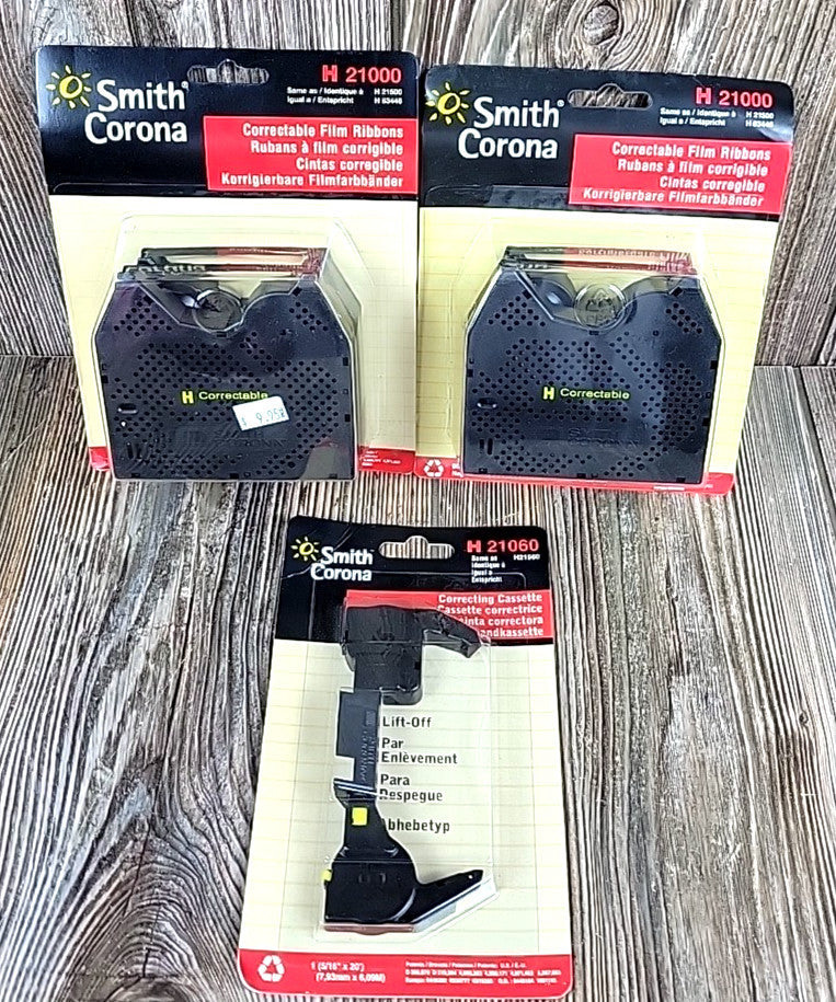 Smith Corona H21000 Correctable Film Ribbons & Lift Off Cassette H21060 Lot NEW