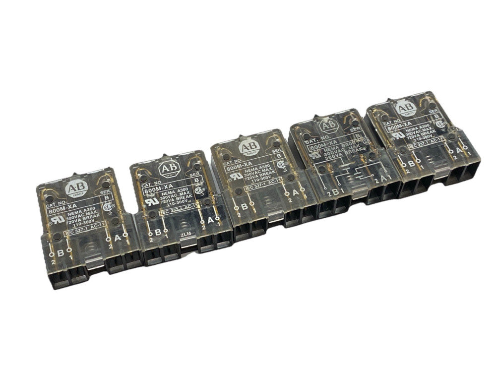 Allen Bradley 800M-XA Ser B Contact Block 110-300V LOT OF 5