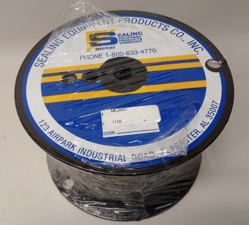 Sepco ML2001-7/16 Flexible Graphite Braided Packing 5lb 7/16" Aprox 56 Ft