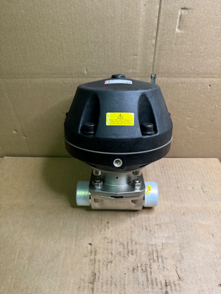 GEMU PN16 DIAPHRAGM VALVE WITH ACTUATOR 687 50D17405E13/N, MAKE OFFER!