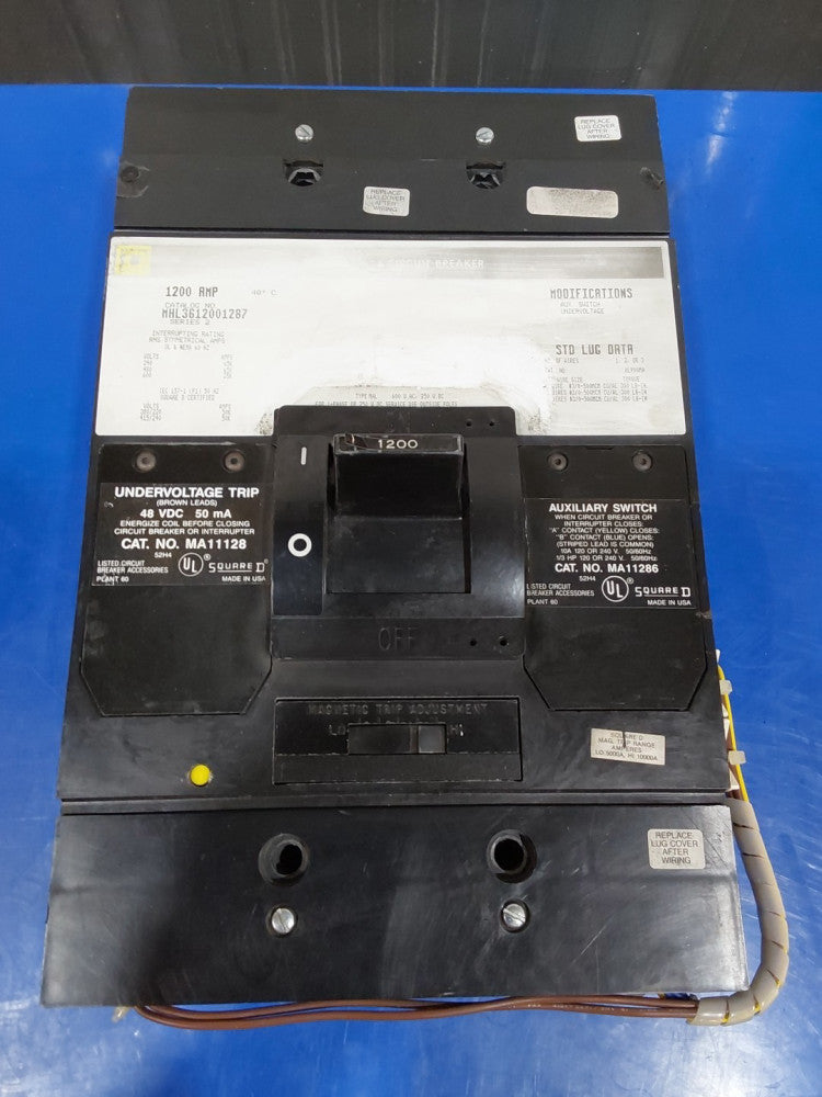 Square D MHL3612001287 Molded Case Circuit Breaker ~1200 Amp