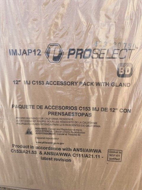 PROSELECT® IMJAP Series 12 in. Mechanical Joint C153 Ductile Iron (NEW)