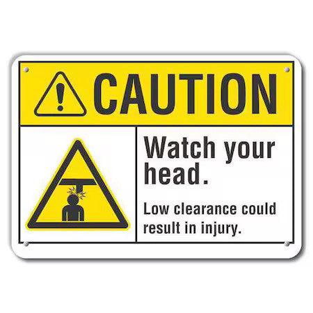 Lyle Lcu3-0007-Ra_14X10 Watch Your Head Low Clearance Could Result In Injury,