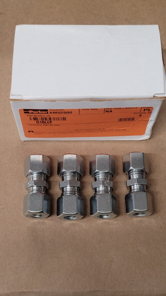 Lot Of 4 Parker G10LCF High Pressure 10mm Tube Fittings
