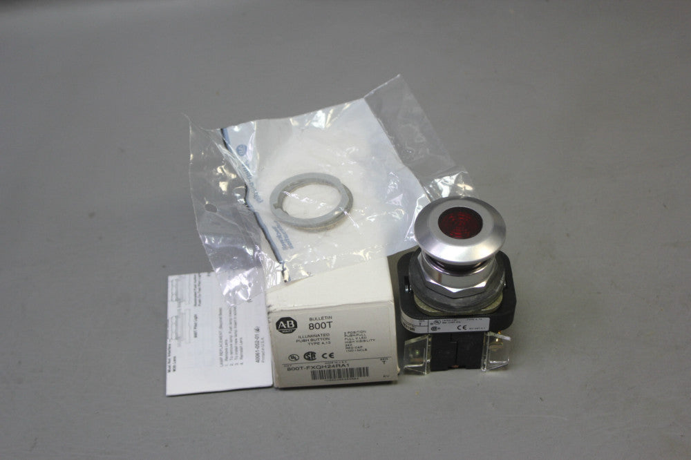 NEW ALLEN BRADLEY ILLUMINATED PUSHBUTTON 800T-FXQH24RA1 SER. T