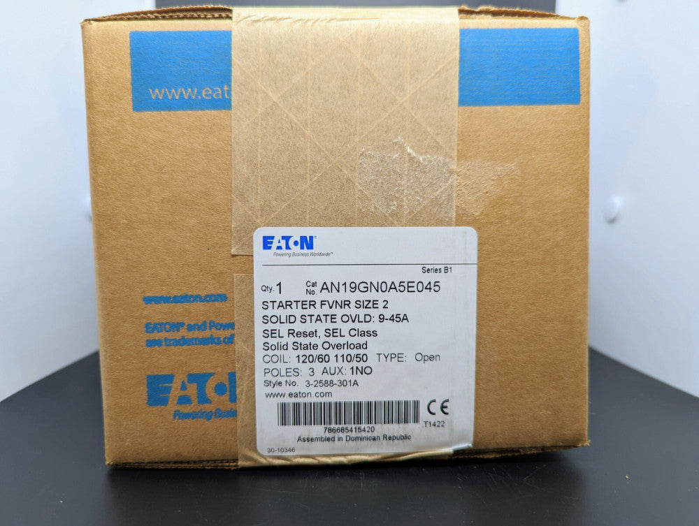 Eaton AN19GN0A5E045 Size 2 120V Starter 9-45A Overload Relay NEW IN BOX USA