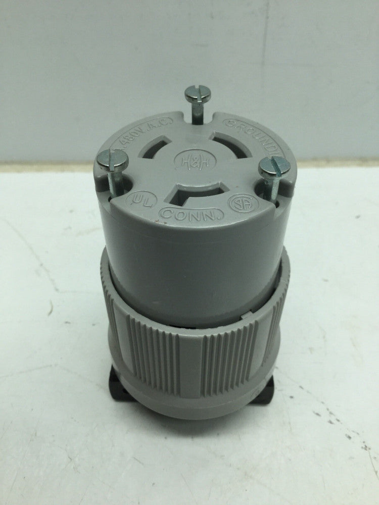 ARROW HART HART-LOCK Connector Dead Front Plug 20A 480VAC 2P 3W