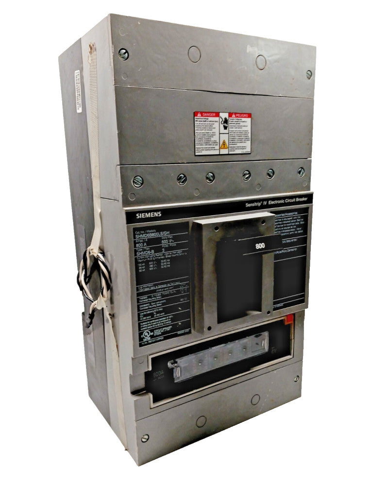 Siemens 800 Amp Circuit Breaker 3 Pole 600 VAC W/ 800 Amp Trip SHMD6B800LSIGH