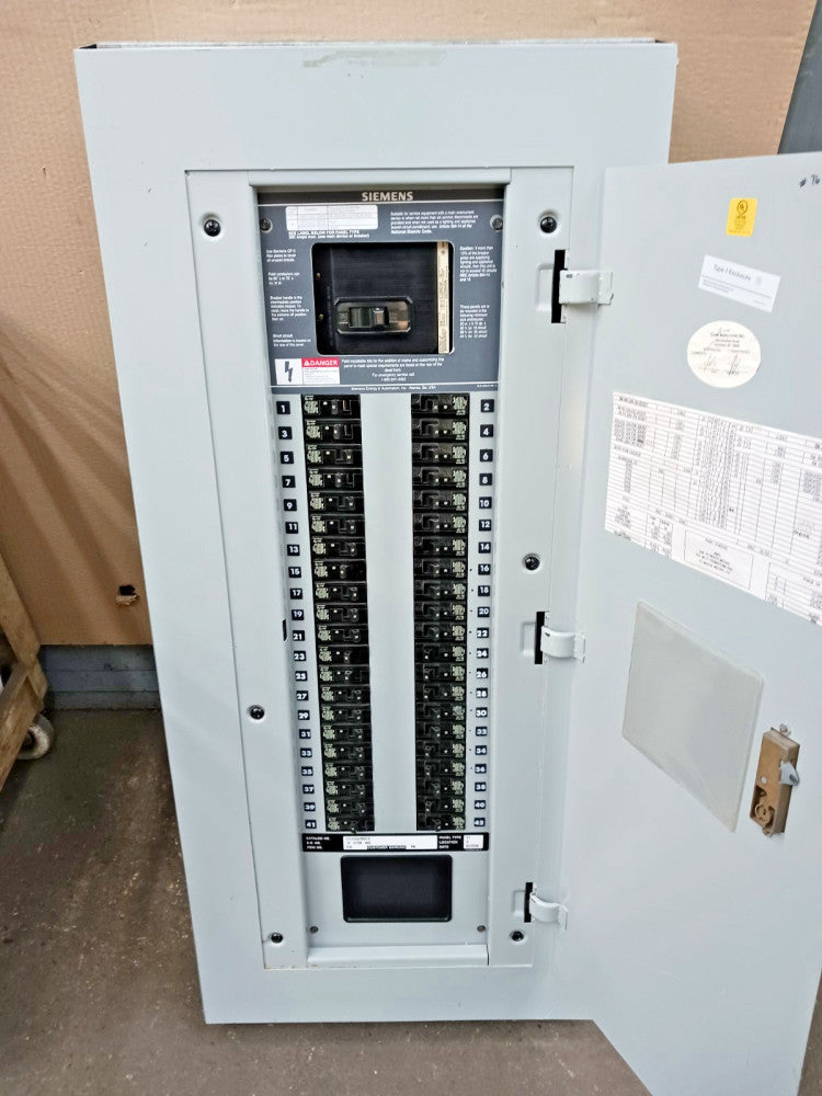 Siemens 150 Amp Main Breaker Panelboard 208Y/120 VAC 3Ø/4W 42 Cir S1C42QJ200ATS