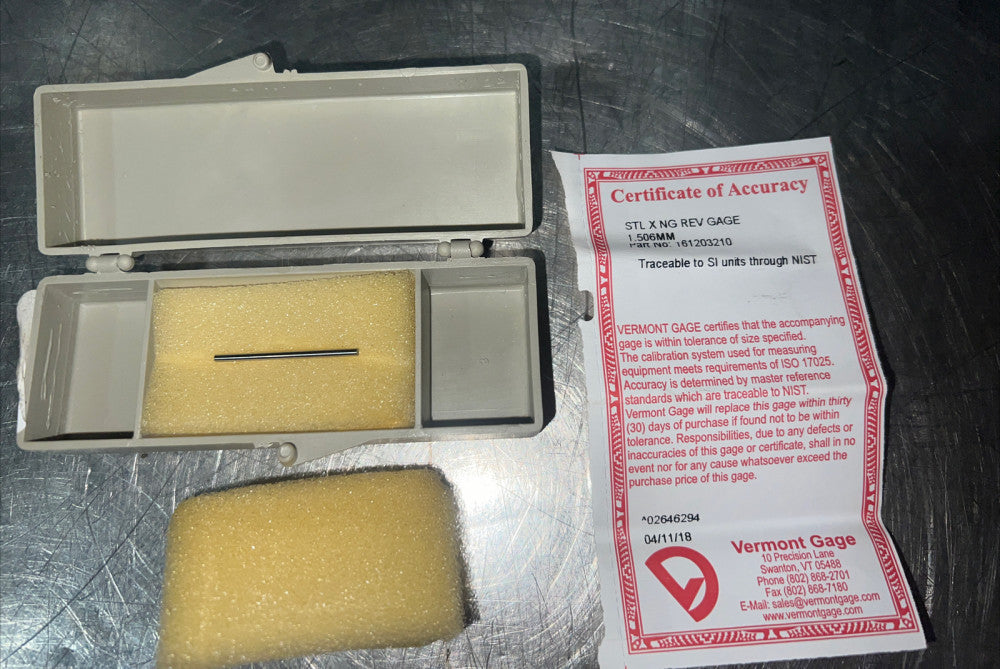 Vermont Gage STL X NG REV GAGE 1.506 MM Nos Surplus