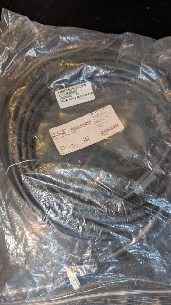 Balluff Power Cable BCC06J5 4 Pin M-F 7/8" BCC A314-A314-30-304-PX04A5-100 NOS