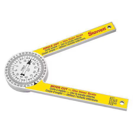 Starrett 505P-7 Miter Protractor,Plastic,7 In,360 Deg