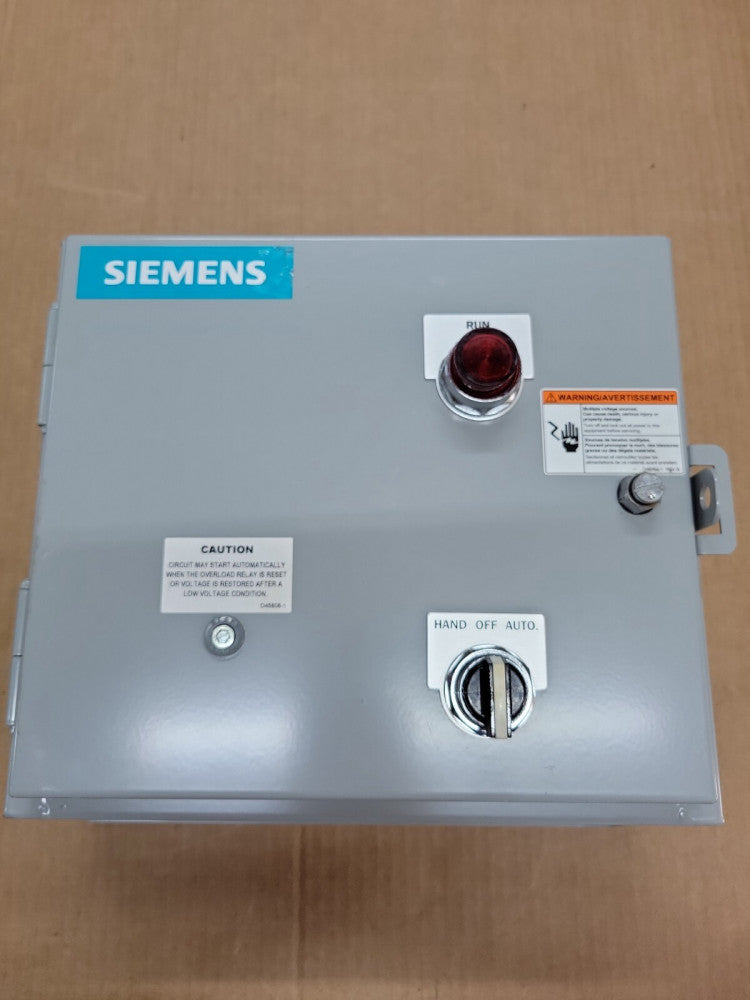 NEW OLD STOCK SIEMENS 14DP120F81 MAG STARTER W/ ENCLOSURE 120/240 NEMA 0