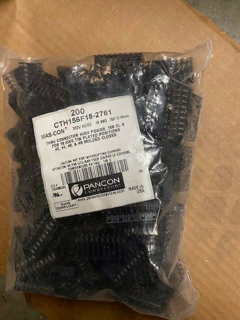 (200 Pack) Pancon CTH156F18-2761 Thru Connector High Power .156 CL 9 POS 18 AWG