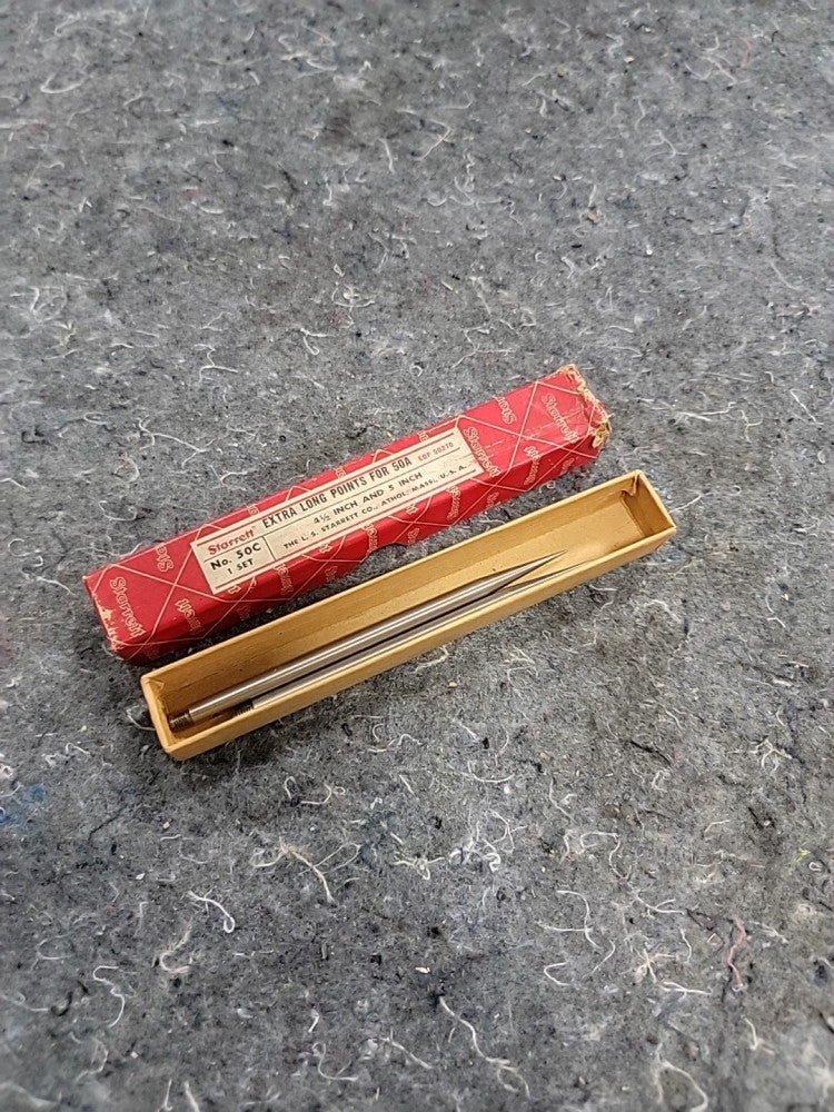 Starrett 50CA (Longer) Points Only for 50A Series Trammels, 4-1/2 & 5" EDP50270