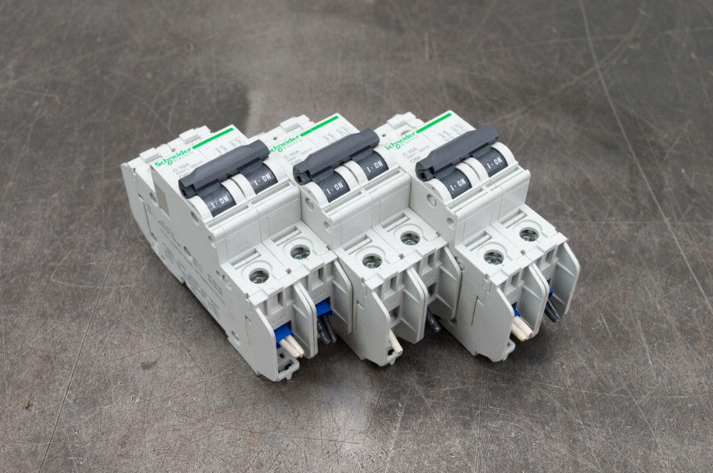Lot of 3 Schneider 60144 Multi 9 C60 Double Pole 240V 10A Mini Circuit Breaker
