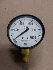 USG Pressure Gauge 0- 2000 PSI 2' 1/2 D-81.....1/4 LM....A61
