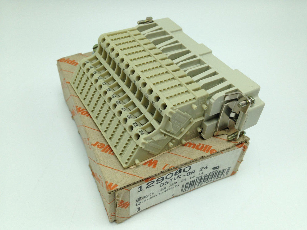 Weidmuller 129080/DSTVK-SR24 24-Position Terminal Block 16 Amp, 600V