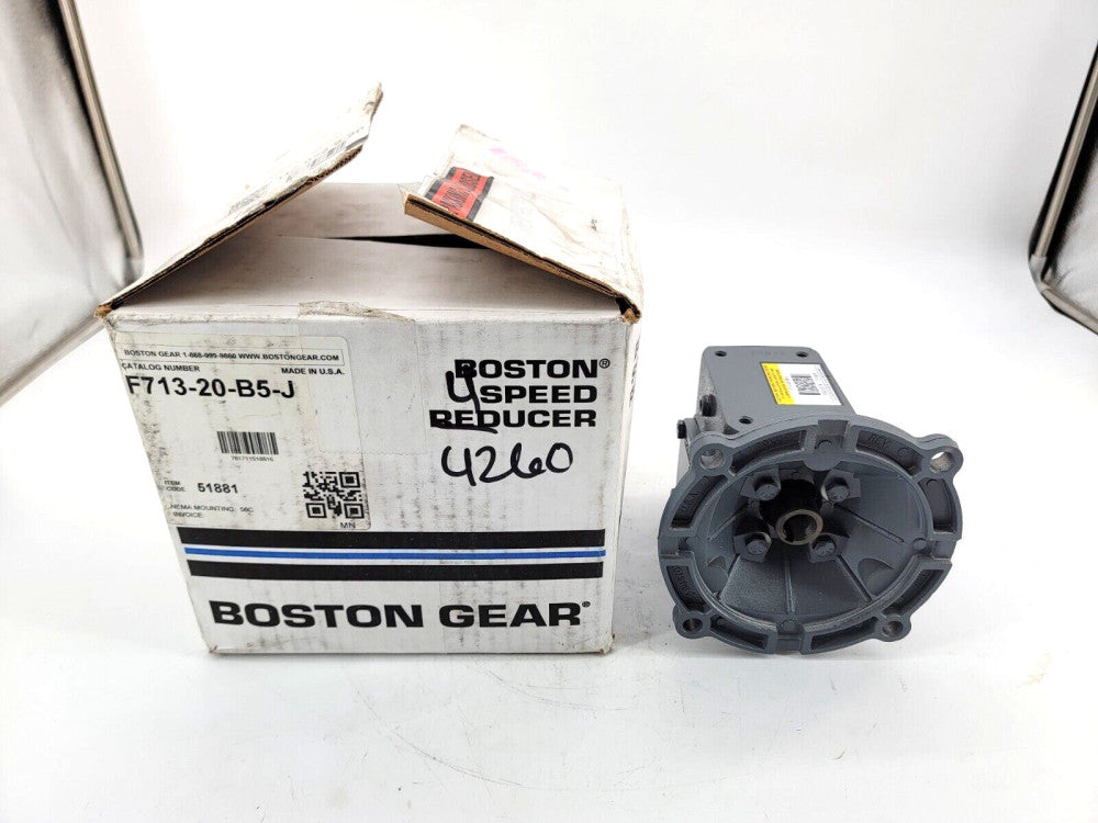 New Boston Gear F713-20-B5-J Gearbox 20:1 0.52HP 56C