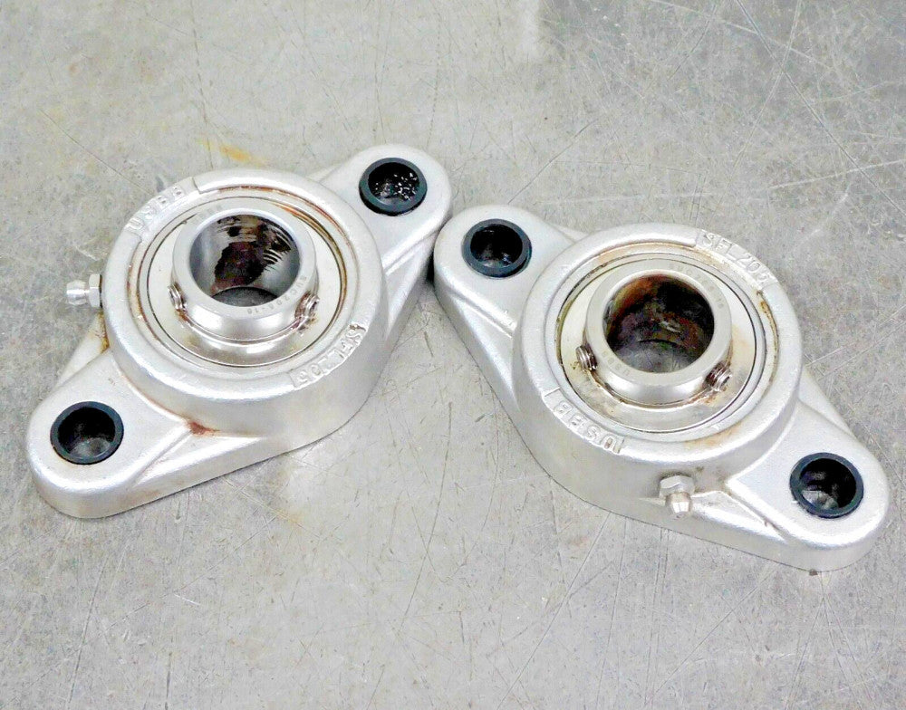 IPTCI Bearings 25 mm SFL205 2-Bolt Flange Bearing Lot of Two (2) Stainless Steel